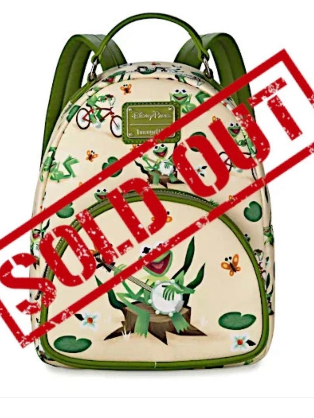 Brand New Disney Parks Loungefly Kermit Mini Backpack + Miss Piggy Pen - Picture 8 of 8